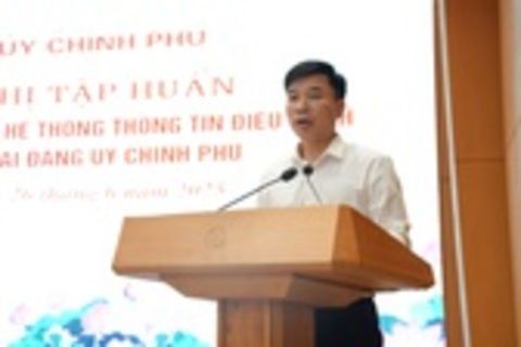 Tập huấn triển khai phần mềm hệ thống thông tin điều hành tác nghiệp tại Đảng bộ Chính phủ
