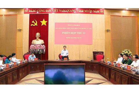 Phiên họp thứ 12 Ban Chỉ đạo phòng, chống tham nhũng, lãng phí, tiêu cực tỉnh Ninh Bình