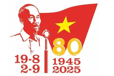 Mẫu logo chính thức cho các hoạt động kỷ niệm 80 năm Cách mạng Tháng Tám và Quốc khánh 2-9