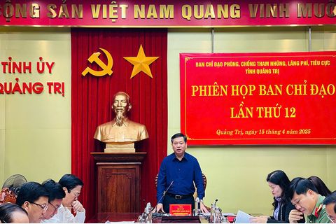 Phiên họp thứ 12 Ban Chỉ đạo phòng, chống tham nhũng, lãng phí, tiêu cực tỉnh Quảng Trị