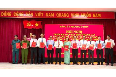 Các phường trao quyết định thành lập đảng bộ - chi bộ và trao các quyết định về công tác cán bộ