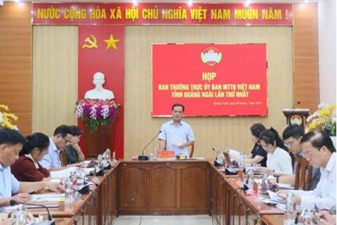 Họp Ban Thường trực Ủy ban MTTQ Việt Nam tỉnh Quảng Ngãi lần thứ nhất