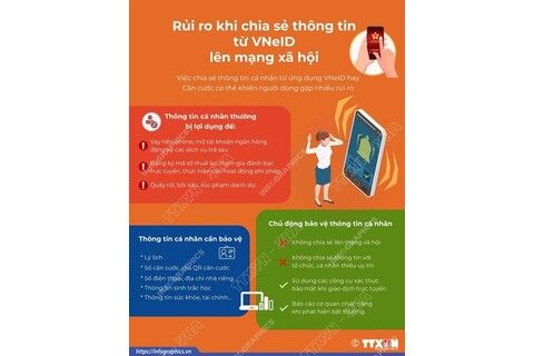 Rủi ro khi chia sẻ thông tin từ VNeID lên mạng xã hội