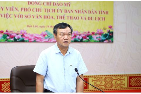 Phó Chủ tịch UBND tỉnh Đào Mỹ làm việc với Sở Văn hóa, Thể thao và Du lịch