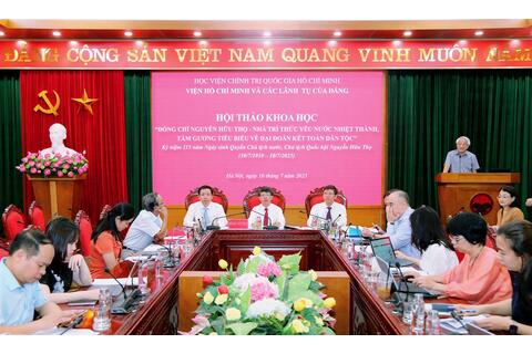Hội thảo khoa học “Đồng chí Nguyễn Hữu Thọ - Nhà trí thức yêu nước nhiệt thành, tấm gương tiêu biểu về đại đoàn kết dân tộc”