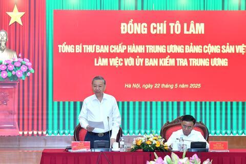 Tổng Bí thư Tô Lâm làm việc với Ủy ban Kiểm tra Trung ương