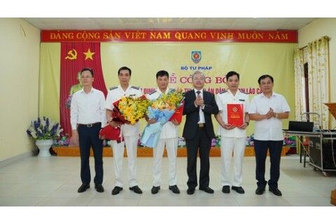 Công bố thành lập Thi hành án dân sự tỉnh Lào Cai và bổ nhiệm cán bộ lãnh đạo