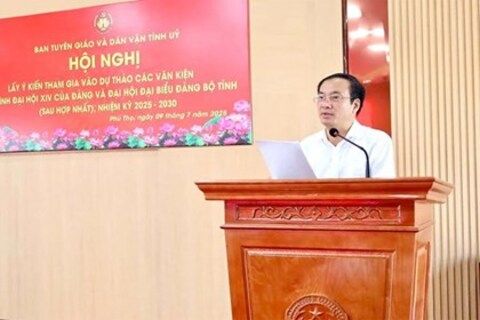 Ban Tuyên giáo và Dân vận Tỉnh ủy Phú Thọ tổ chức Hội nghị lấy ý kiến tham gia vào Dự thảo các văn kiện đại hội đảng bộ các cấp