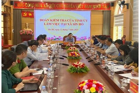 Đoàn kiểm tra của Tỉnh ủy làm việc tại xã Sìn Hồ