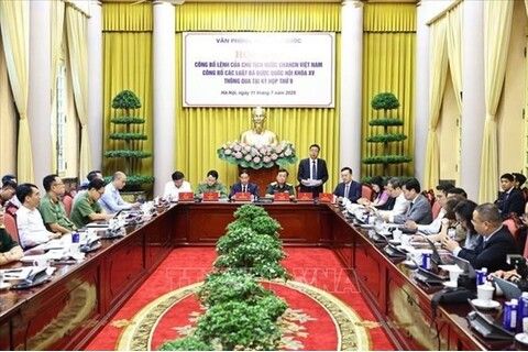 Họp báo công bố Lệnh của Chủ tịch nước về 9 Luật