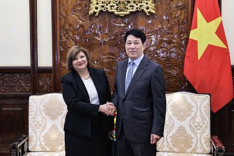 Chủ tịch nước Lương Cường tiếp Đại sứ Ai Cập đến chào từ biệt