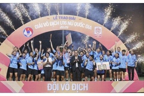 Hà Nội bảo vệ thành công ngôi vô địch Giải bóng đá nữ U16 Quốc gia 2025