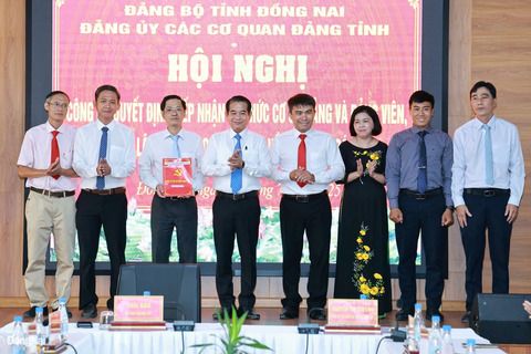 Đảng bộ các cơ quan Đảng tỉnh Đồng Nai (mới) có 12 tổ chức cơ sở Đảng trực thuộc với 2.241 Đảng viên