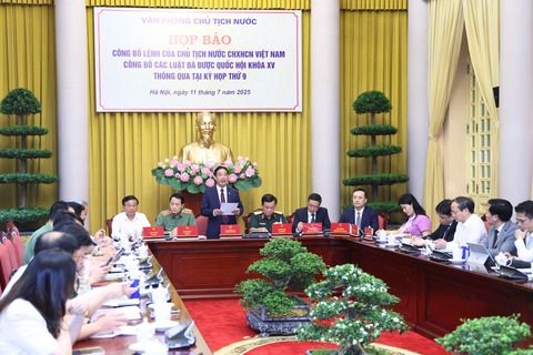 Công bố Lệnh của Chủ tịch nước về Luật sửa đổi, bổ sung một số điều của Luật Các tổ chức tín dụng và 8 luật mới