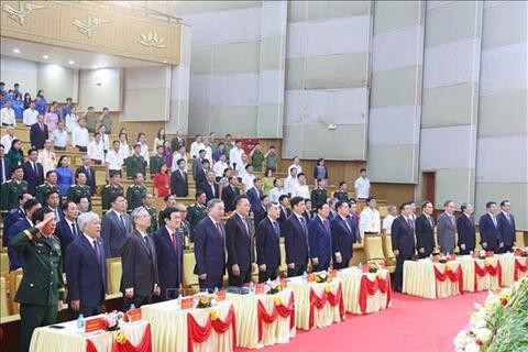 Đồng chí Ủy viên Bộ Chính trị, Giám đốc Học viện, Chủ tịch Hội đồng Lý luận Trung ương dự Lễ kỷ niệm 110 năm Ngày sinh Tổng Bí thư Nguyễn Văn Linh