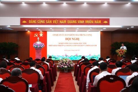 Cơ quan Ủy ban Kiểm tra Trung ương tổ chức Hội nghị sơ kết công tác kiểm tra, giám sát 6 tháng đầu năm, triển khai nhiệm vụ 6 tháng cuối năm 2025 và thời gian tới