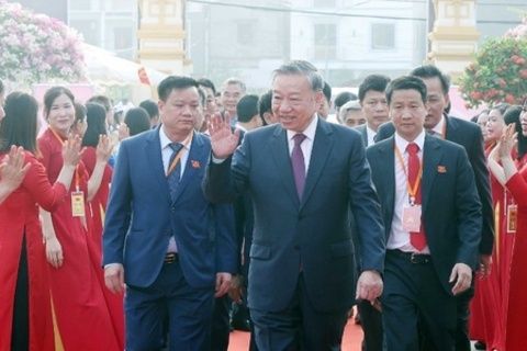 Tổng Bí thư Tô Lâm dự Đại hội đại biểu Đảng bộ xã Nghĩa Trụ lần thứ I