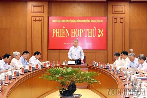 Phiên họp thứ 28 của Ban Chỉ đạo Trung ương về phòng, chống tham nhũng, lãng phí, tiêu cực