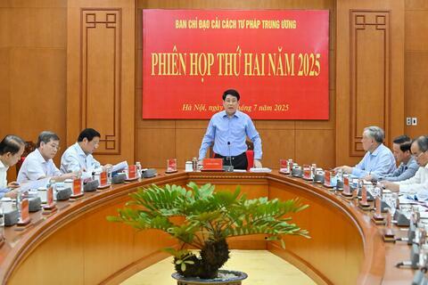 Phiên họp thứ hai năm 2025 Ban Chỉ đạo Cải cách tư pháp Trung ương