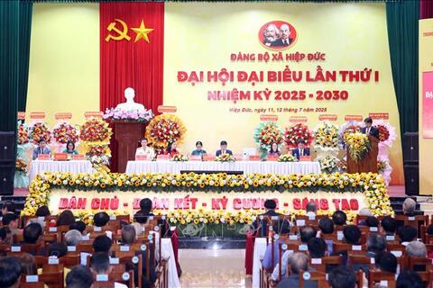Đại hội điểm Đảng bộ xã Hiệp Đức sau hợp nhất của thành phố Đà Nẵng