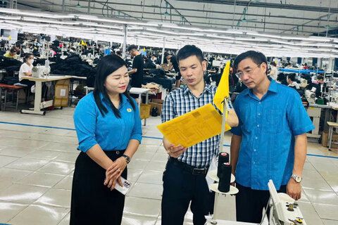 Công đoàn Lào Cai kiểm tra sản xuất kinh doanh của doanh nghiệp sau sáp nhập