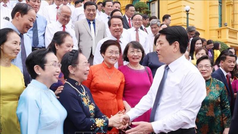Chủ tịch nước Lương Cường gặp mặt đại biểu khuyến học tiêu biểu toàn quốc