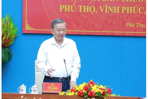 Toàn văn phát biểu của Tổng Bí thư Tô Lâm tại buổi làm việc với Tỉnh ủy Phú Thọ, Vĩnh Phúc, Hòa Bình