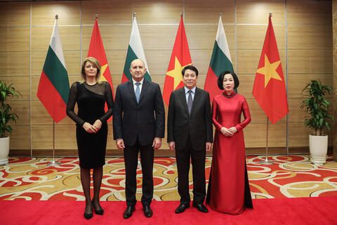 Tiệc chiêu đãi chào mừng Tổng thống Bulgaria Rumen Radev và Phu nhân