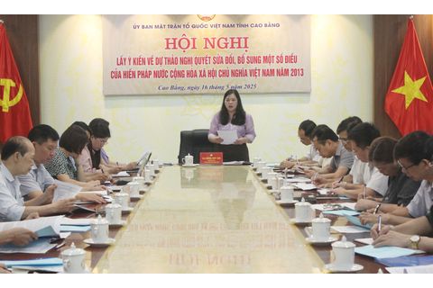 Ủy ban Mặt trận Tổ quốc tỉnh lấy ý kiến dự thảo Nghị quyết sửa đổi, bổ sung một số điều của Hiến pháp năm 2013