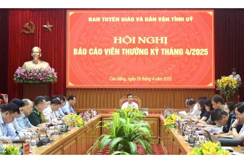 Hội nghị báo cáo viên thường kỳ tháng 4