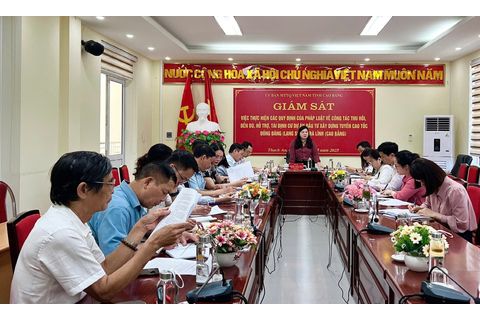 Giám sát thực hiện các quy định của pháp luật về công tác thu hồi, đền bù, hỗ trợ, tái định cư tại Thạch An