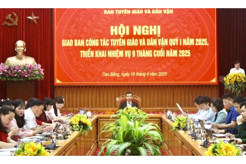 Giao ban công tác Tuyên giáo và Dân vận quý I