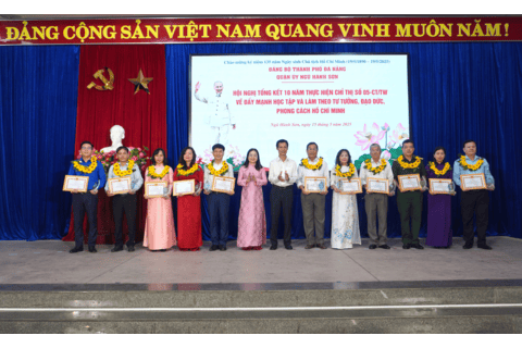 Quận ủy Ngũ Hành Sơn tổng kết 10 năm thực hiện Chỉ thị số 05-CT/TW của Bộ Chính trị