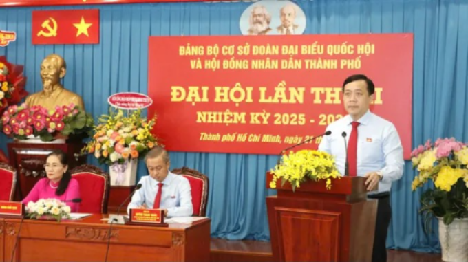 Đồng chí Hà Phước Thắng phát biểu