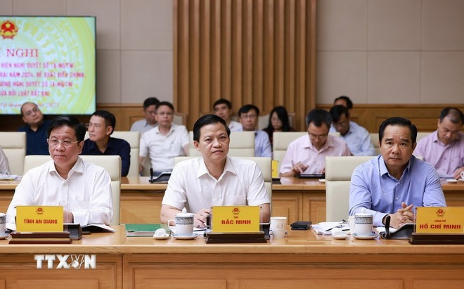 Đại diện các tỉnh, thành phố trung ương tham dự hội nghị. (Ảnh: TTXVN)