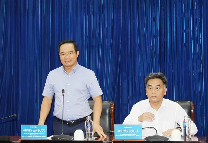 Chủ tịch UBND TPHCM Nguyễn Văn Được phát biểu tại hội nghị
