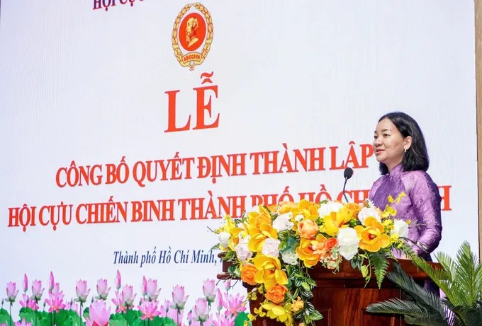 Đồng chí Trương Thị Bích Hạnh phát biểu tại lễ công bố