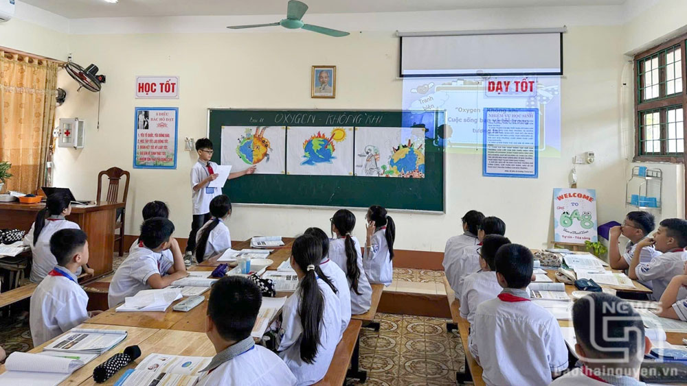 Tiết học STEM của cô và trò Trường THCS Nguyễn Du (TP. Thái Nguyên).