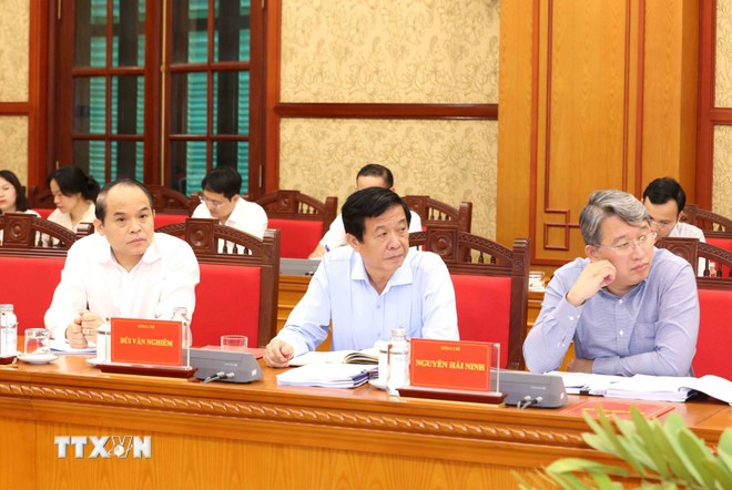 Đại biểu tham dự Phiên họp thứ 28 Ban Chỉ đạo Trung ương về phòng, chống tham nhũng, lãng phí, tiêu cực. (Ảnh: TTXVN)