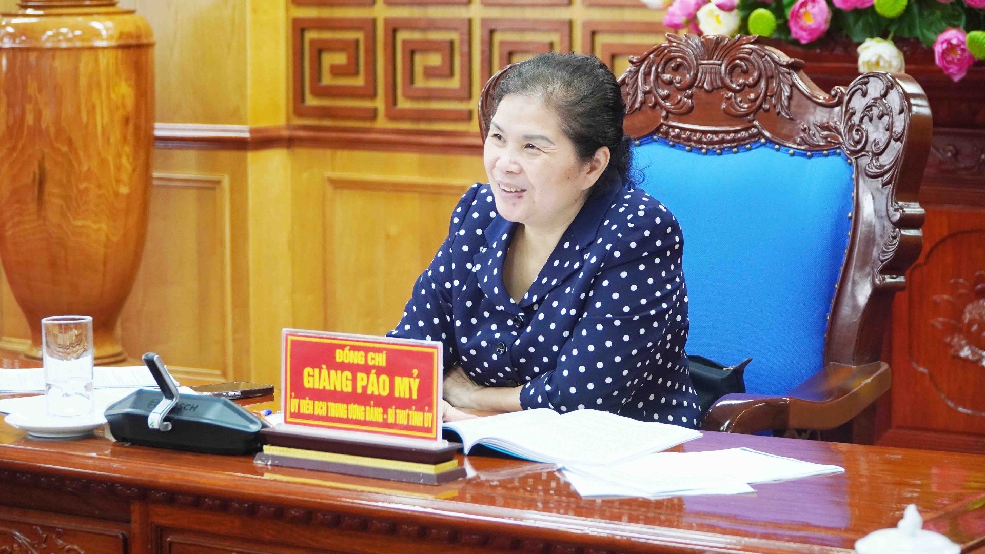 Đồng chí Giàng Páo Mỷ - Ủy viên Ban Chấp hành Trung ương Đảng, Bí thư Tỉnh ủy, Chủ tịch HĐND tỉnh, Trưởng Đoàn ĐBQH tỉnh phát biểu kết luận.