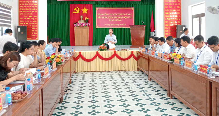 Quang cảnh buổi làm việc tại xã An Lương. Ảnh: Ngô Sương a1.jpg