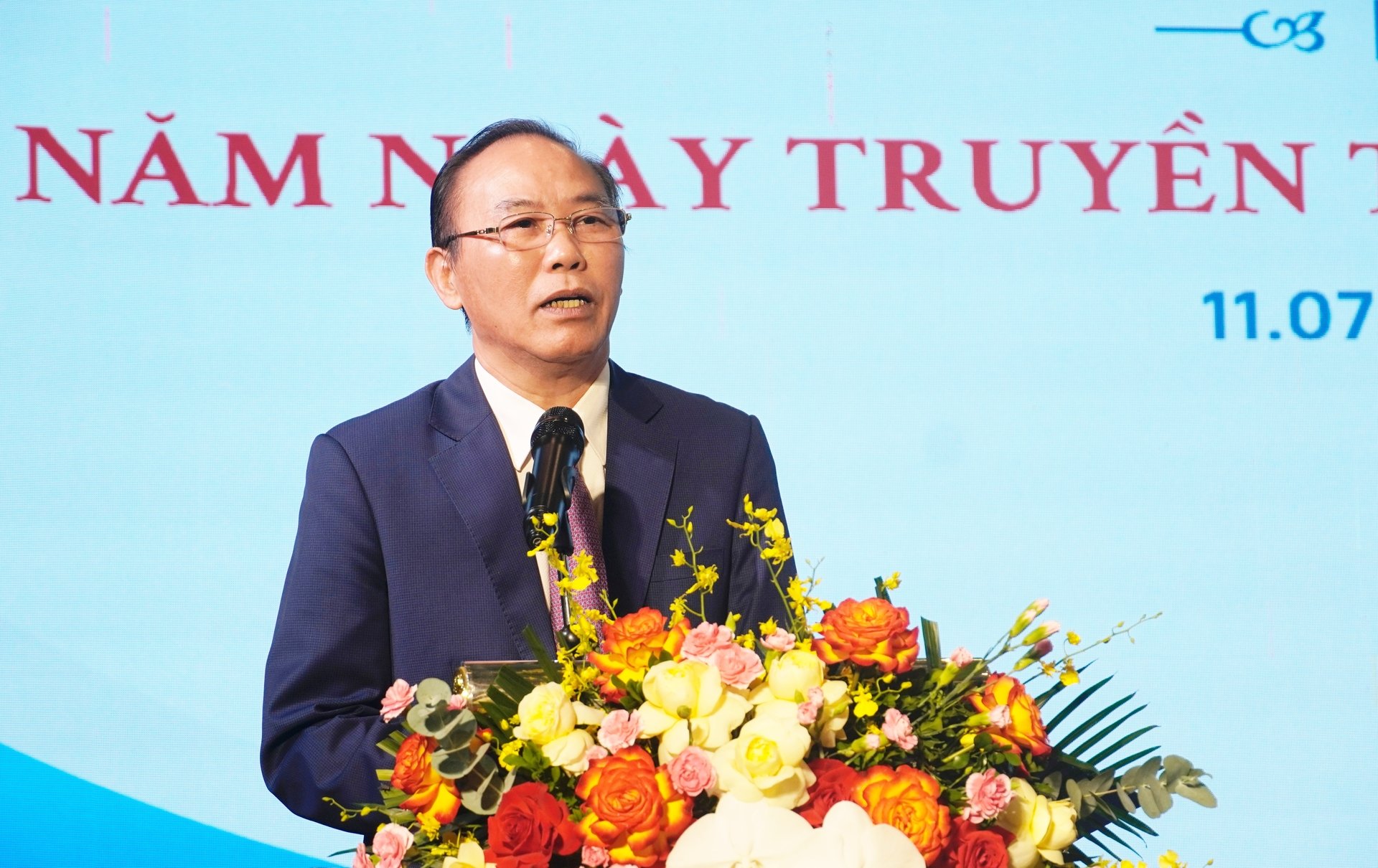 Thứ trưởng Bộ Nông nghiệp và Môi trường Phùng Đức Tiến cho biết, trong 75 năm xây dựng và phát triển, ngành Thú y đã để lại những dấu ấn đậm nét trên nhiều phương diện. Ảnh: Hồng Thắm.