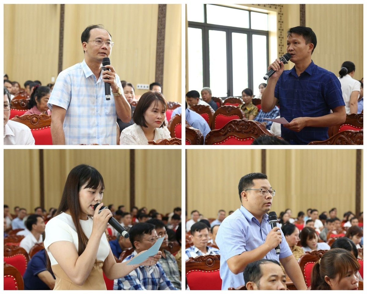 Các cử tri tham gia cuộc tiếp xúc cử tri sáng 6/7. Ảnh: Thanh Tiến.