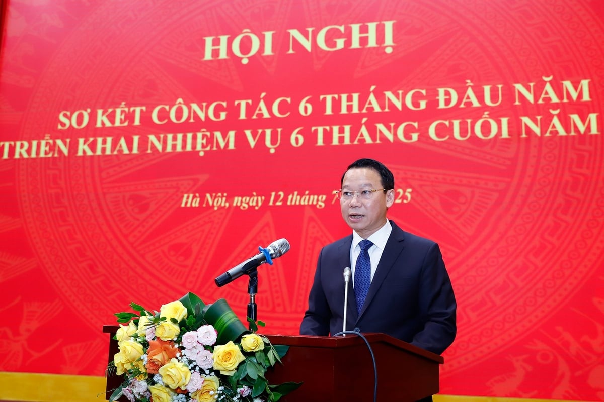 Bộ trưởng Bộ Nông nghiệp và Môi trường Đỗ Đức Duy phát biểu tại Hội nghị. Ảnh: Khương Trung.