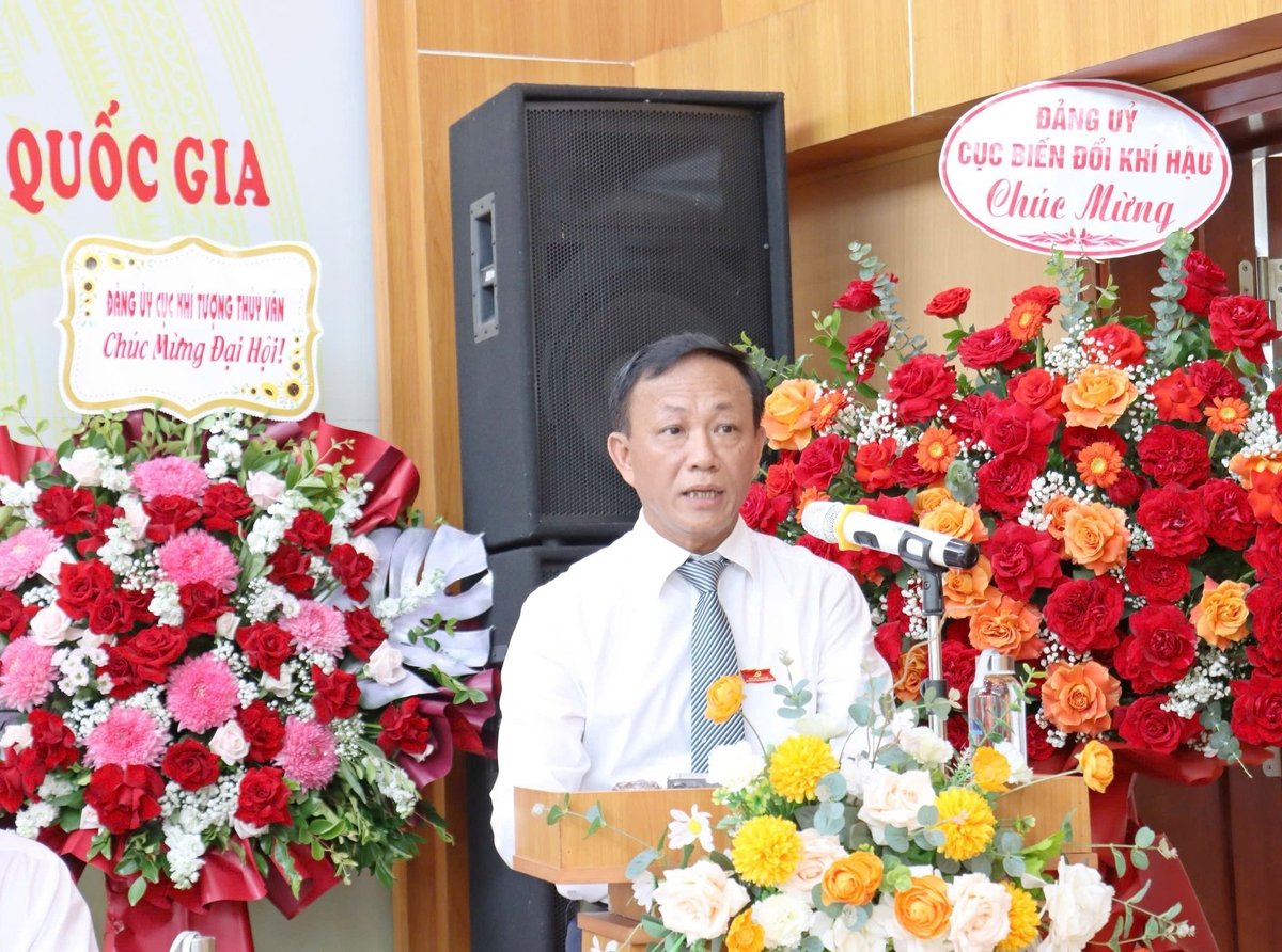 Đồng chí Tống Ngọc Thanh, Tổng Giám đốc Trung tâm Quy hoạch và Điều tra tài nguyên nước quốc gia phát biểu. Ảnh: Nguyễn Thủy.